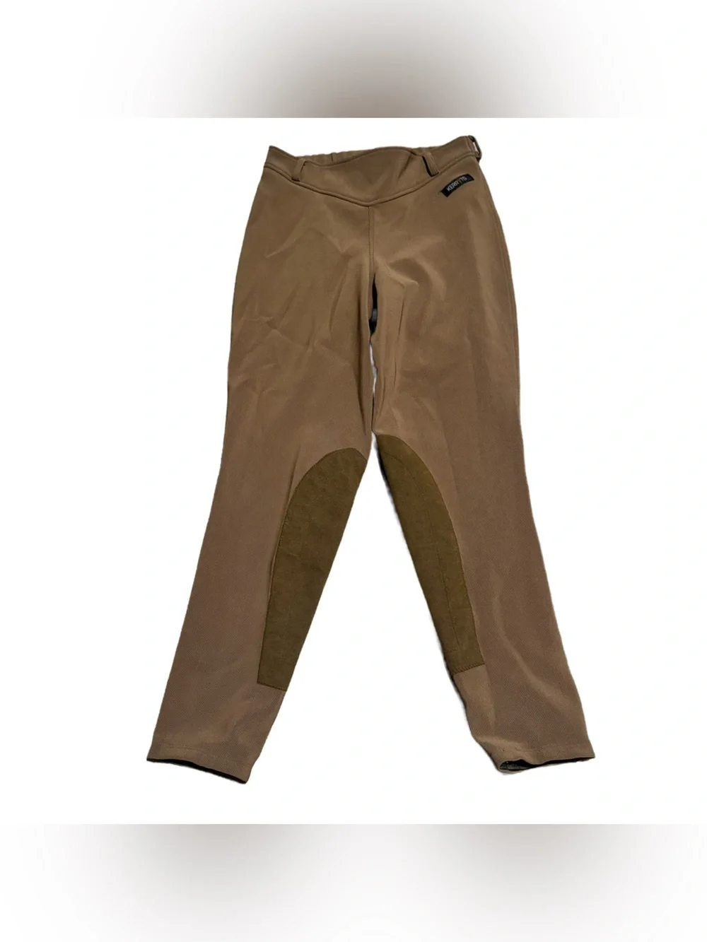 Kerrits Riding Pants Girls XL Equestrian Breeches Knee Patch Brown Stretch